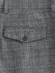Grau - Tailored Fit Wool Blend Check Texture Suit Trousers - Bild 9 von 9