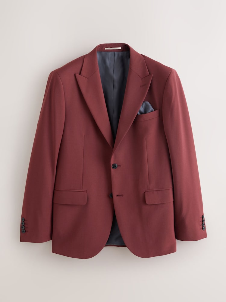 Rust Brown Slim Fit Motion Flex Wool Blend Suit Jacket - Image 1 of 6 Rust Brown Slim Fit Motion Flex Wool Blend Suit Jacket - Image 1 of 6
