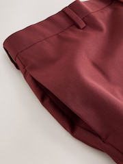 Rust Brown Slim Fit Motion Flex Wool Blend Suit Trousers - Image 4 of 6