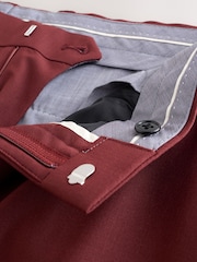 Rust Brown Slim Fit Motion Flex Wool Blend Suit Trousers - Image 5 of 6