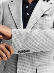 Gris claro - Tailored Fit Wool Blend Puppytooth Suit Jacket - Imagen 6 de 11