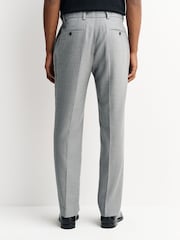 Gris claro - Tailored Fit Wool Blend Puppytooth Suit Trousers - Imagen 3 de 11