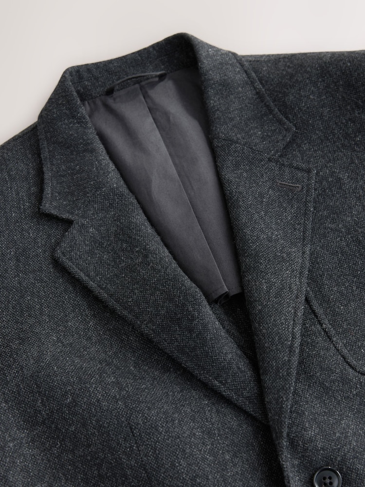 Charcoal Grey Relaxed Fit Wool Blend Suit Jacket - Image 2 of 5 Charcoal Grey Relaxed Fit Wool Blend Suit Jacket - Image 2 of 5