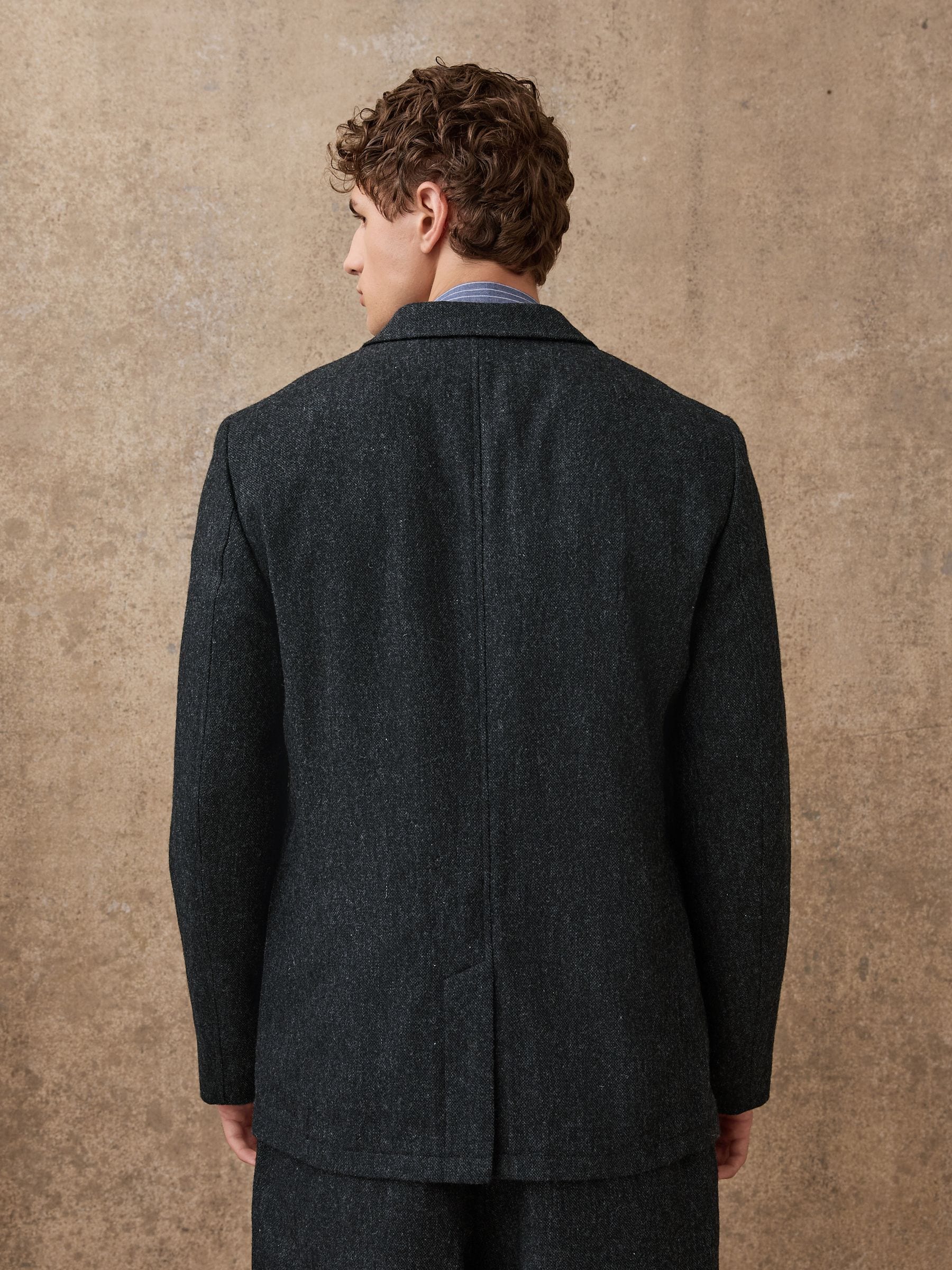 Buy Charcoal Grey Relaxed Fit Wool Blend Suit Jacket from Next USA
