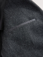 Charcoal Grey Relaxed Fit Wool Blend Suit Jacket - Image 4 of 5