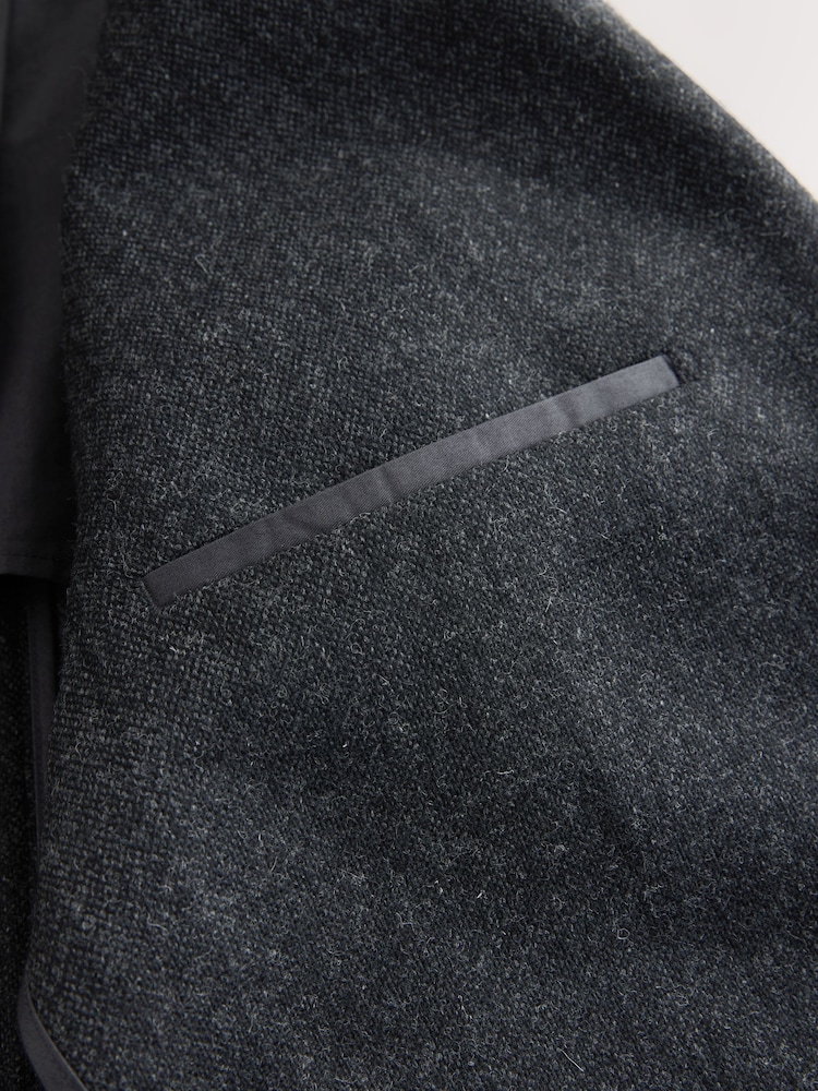 Charcoal Grey Relaxed Fit Wool Blend Suit Jacket - Image 6 of 6 Charcoal Grey Relaxed Fit Wool Blend Suit Jacket - Image 6 of 6