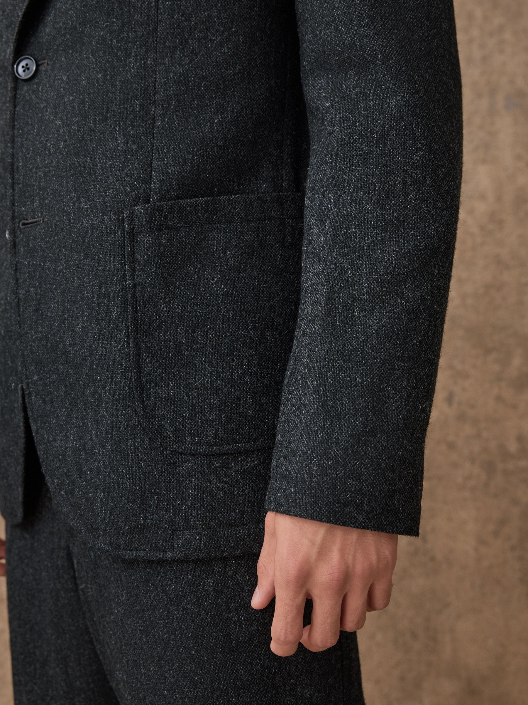 Buy Charcoal Grey Relaxed Fit Wool Blend Suit Jacket from Next USA