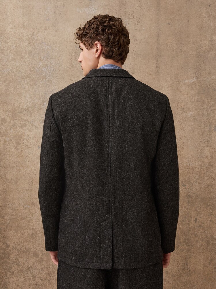 Charcoal Grey Relaxed Fit Wool Blend Suit Trousers - Image 2 of 12