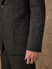 Charcoal Grey Relaxed Fit Wool Blend Suit Trousers - Image 5 of 12