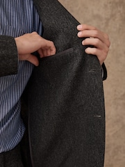 Charcoal Grey Relaxed Fit Wool Blend Suit Trousers - Image 6 of 12
