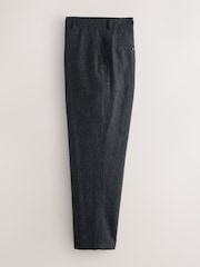 Charcoal Grey Relaxed Fit Wool Blend Suit Trousers - Image 9 of 12