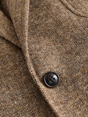 Sand Relaxed Fit Wool Blend Suit Jacket - Image 4 of 5