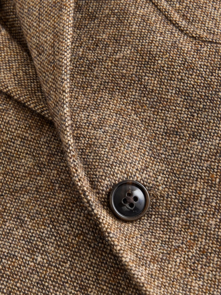 Sand Relaxed Fit Wool Blend Suit Jacket - Image 4 of 4 Sand Relaxed Fit Wool Blend Suit Jacket - Image 4 of 4