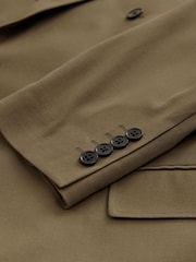 Tan Brown Double Breasted Suit Jacket - Image 7 of 9