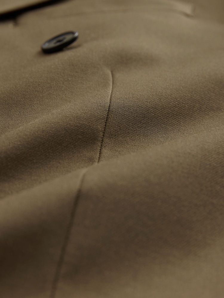 Tan Brown Double Breasted Suit Jacket - Image 9 of 9