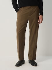 Tan Brown Relaxed Fit Suit Trousers - Image 1 of 9