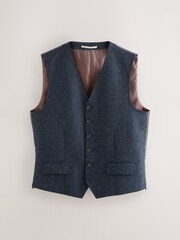Navy Signature Abraham Moon Wool Donegal Suit Waistcoat - Image 5 of 8