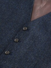 Navy Signature Abraham Moon Wool Donegal Suit Waistcoat - Image 8 of 8