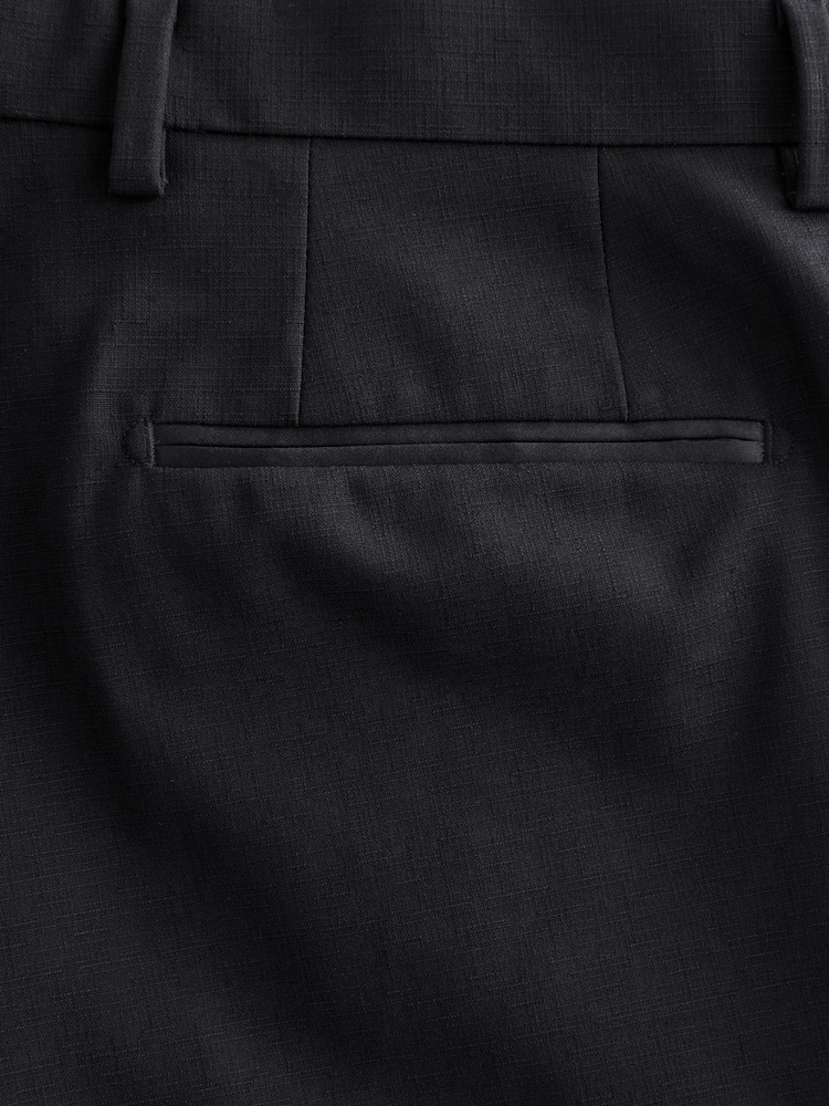 Black Tailored Fit Tuxedo Suit Trousers - Image 10 of 10 Black Tailored Fit Tuxedo Suit Trousers - Image 10 of 10