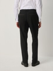 Black Tailored Fit Tuxedo Suit Trousers - Image 2 of 5