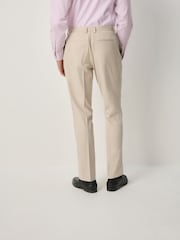 Neutral Slim Fit Flannel Tuxedo Suit Trousers - Image 4 of 5