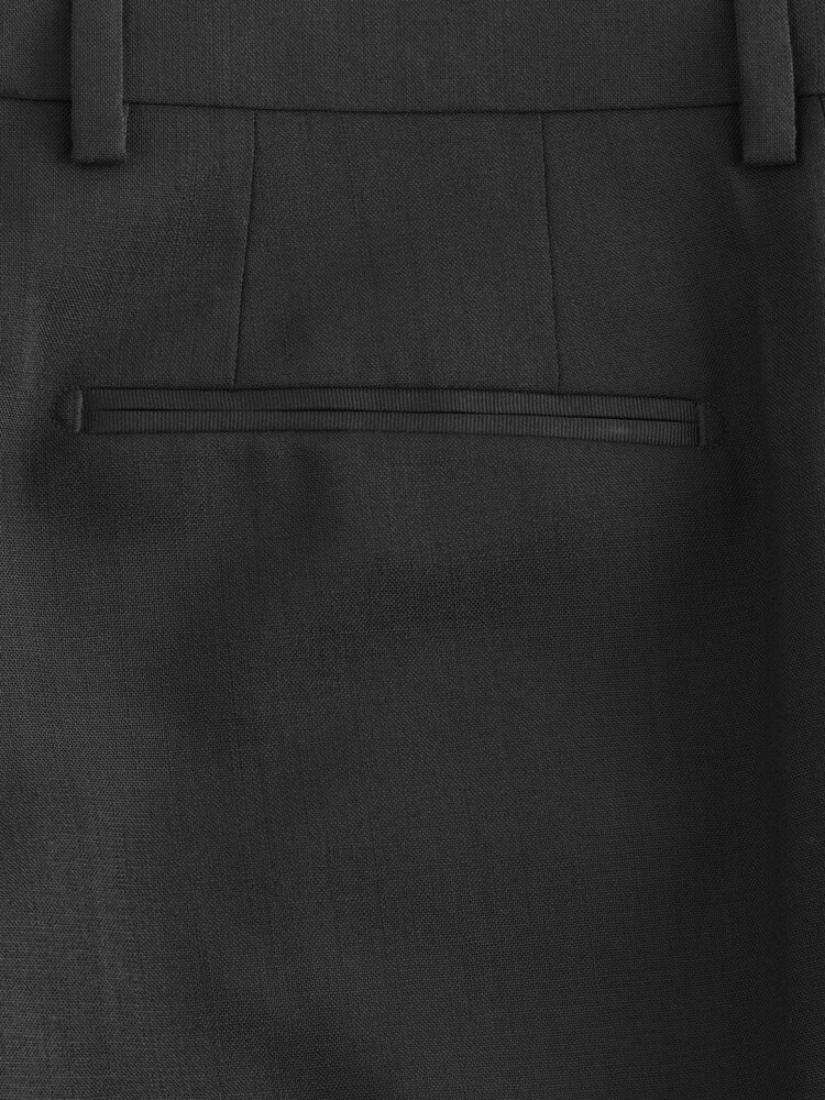 Black Slim Fit Signature Nova Fides Tuxedo Suit Trousers - Image 10 of 10