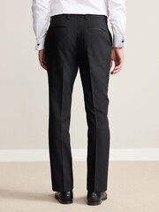 Black Slim Fit Signature Nova Fides Tuxedo Suit Trousers - Image 3 of 10