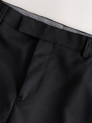 Black Regular Fit Signature Nova Fides 100% Italian Wool Tuxedo Suit Trousers - Image 8 of 9