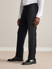 Black Signature Zignone Wool Cashmere Tuxedo Suit Trousers - Image 1 of 5