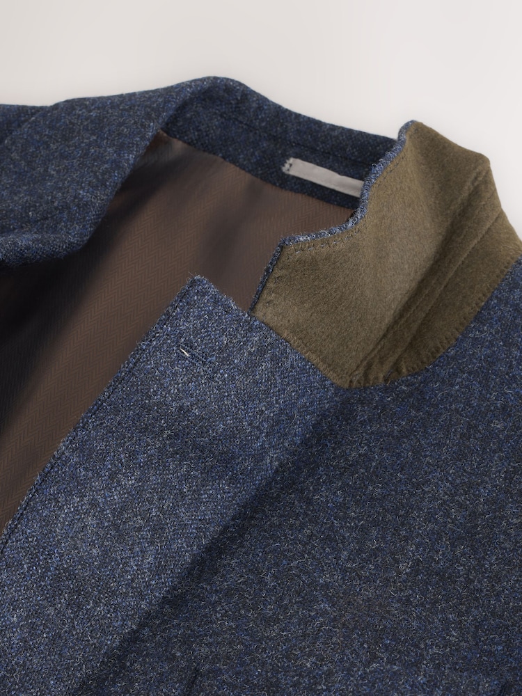 Navy Signature Abraham Moon Wool Donegal Suit Jacket - Image 12 of 12