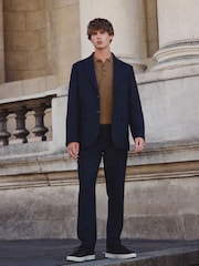 Navy Signature Abraham Moon Wool Donegal Suit Jacket - Image 3 of 12