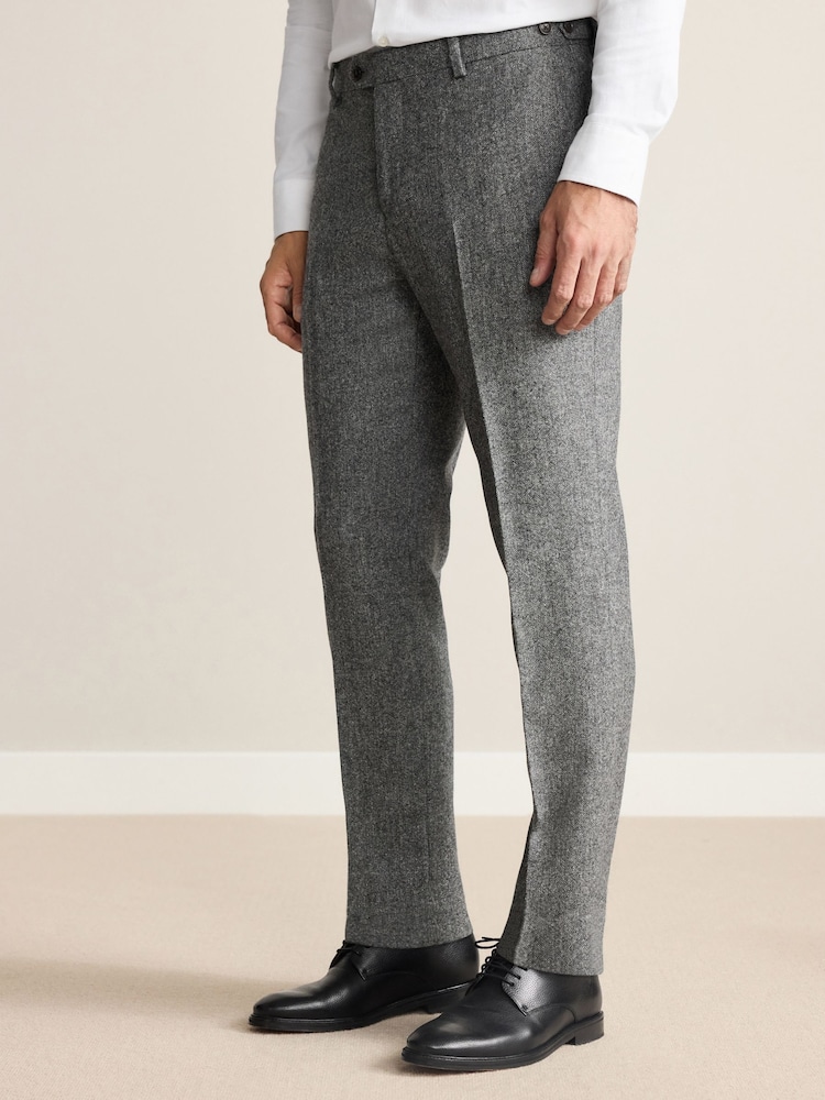 Grey Signature Abraham Moon Wool Donegal Suit Trousers - Image 1 of 5