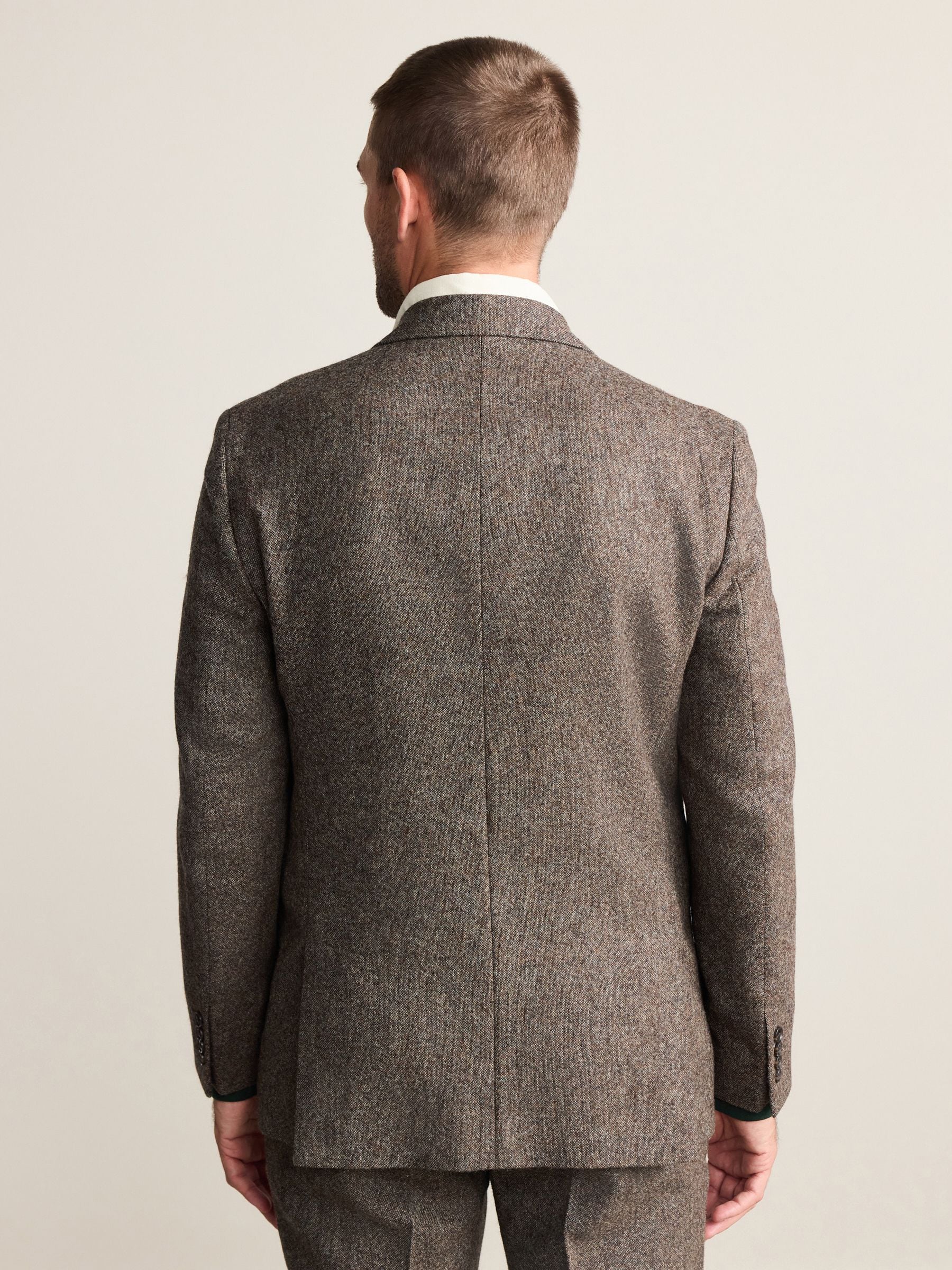Buy Brown Tailored Fit Signature Abraham Moon 100% British Wool