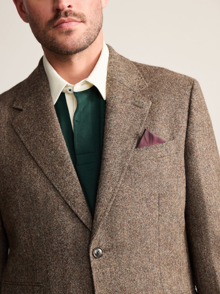 Brown Signature Abraham Moon Wool Donegal Suit Jacket - Image 5 of 5
