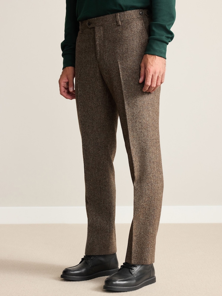 Brown Signature Abraham Moon Wool Donegal Suit Trousers - Image 1 of 5