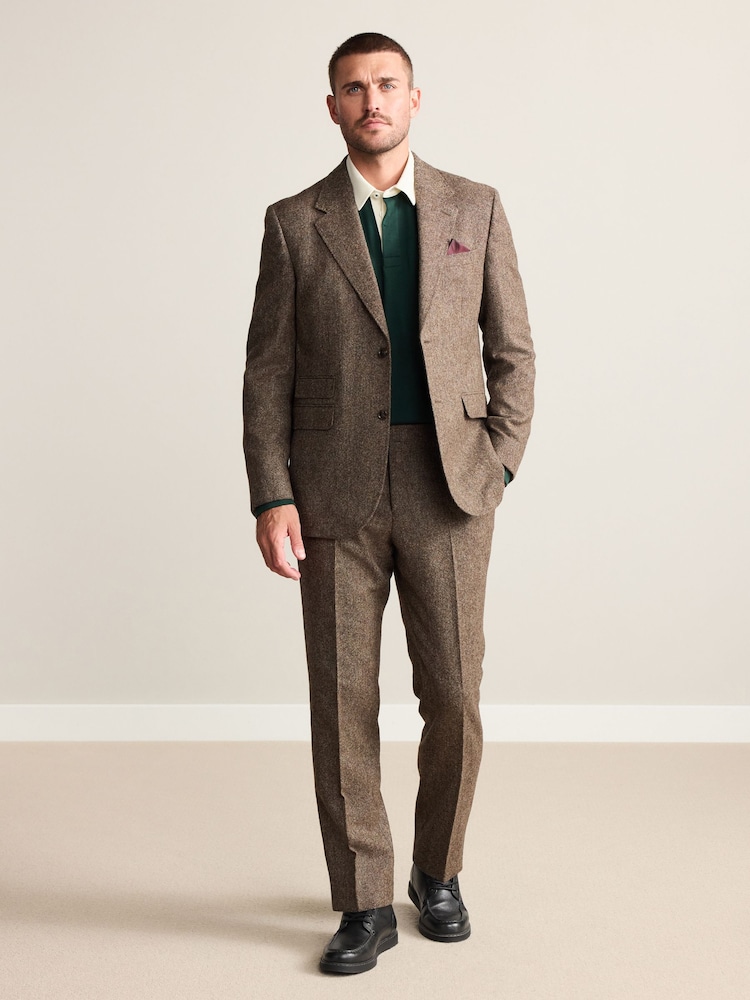 Brown Signature Abraham Moon Wool Donegal Suit Trousers - Image 2 of 5