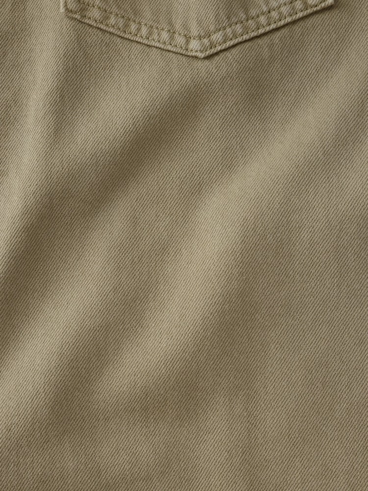 Khaki Green Oversize Denim 100% Cotton Shirt - Image 7 of 7