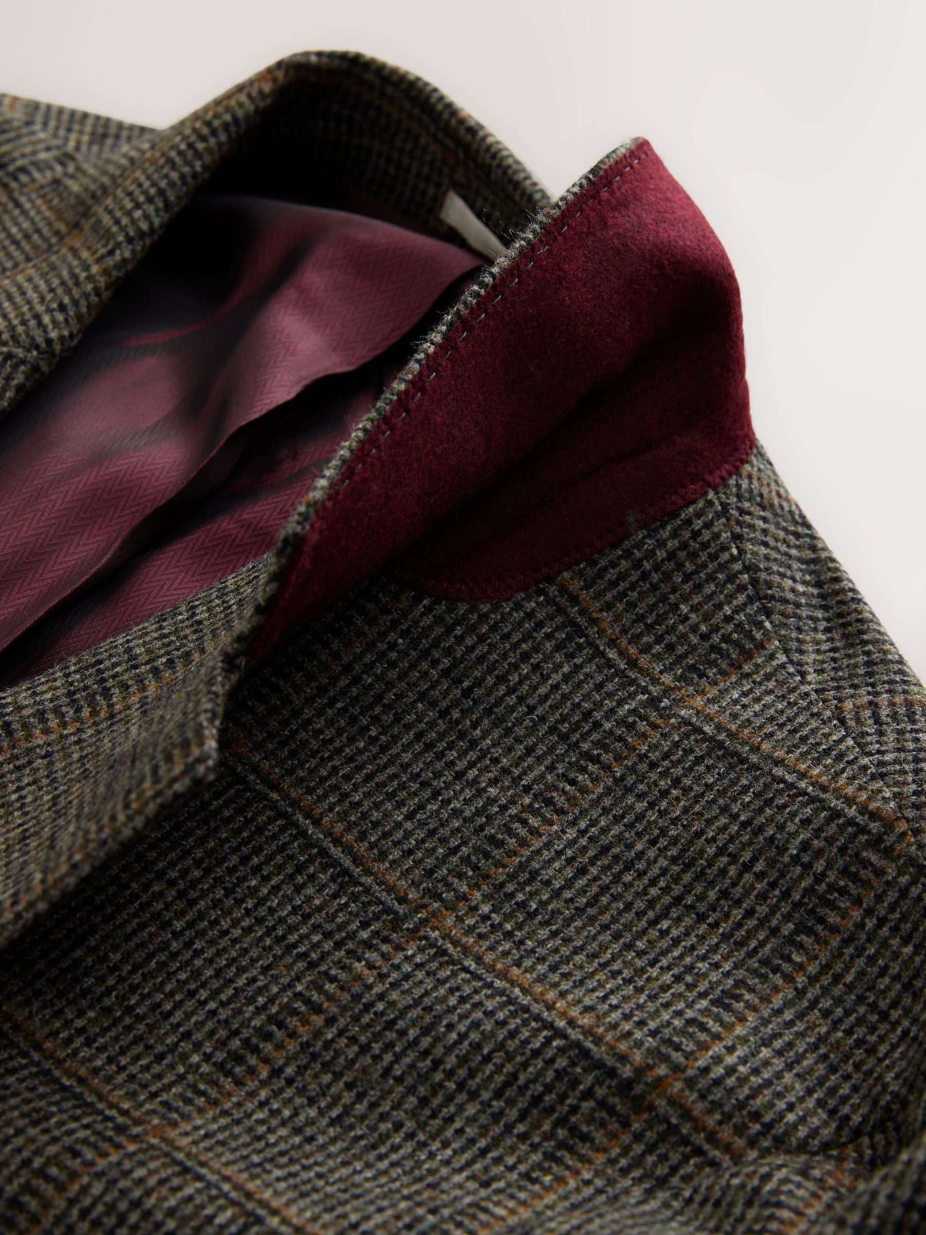 Yorkshire Tweed MOON チェック柄ジャケット M Buy Green Regular Fit Signature Abraham Moon 100% Wool Tweed Check
