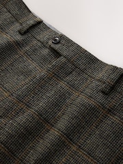 Green Regular Fit Signature Abraham Moon 100% Wool Tweed Check Suit Trousers - Image 10 of 11