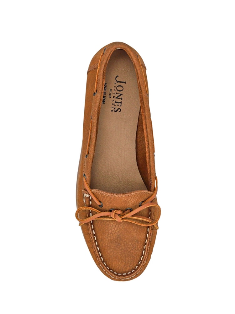 Jones Bootmaker Brown Penella Hand Stitched Leather Moccasins - Image 5 of 6