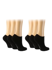 Wild Feet Black Sports Cushioned Bamboo Liners socks 2 Pack - Image 1 of 4