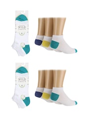 Wild Feet Bamboo Pop Colour Trainer Socks 3 pack - Imagen 3 de 4