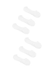 أبيض - Wild Feet Low Cut No Show Mesh Liners Trainers Socks 6 Pack - صورة 5 من 5