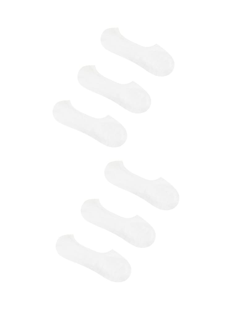 Blanco - Wild Feet Bajo Cut No Show Mesh Liners Trainers Socks 6 Pack - Imagen 5 de 5 Blanco - Wild Feet Bajo Cut No Show Mesh Liners Trainers Socks 6 Pack - Imagen 5 de 5