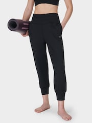 Sweaty Betty Black Gaia Performance Yoga Capri Joggers - Image 1 of 6