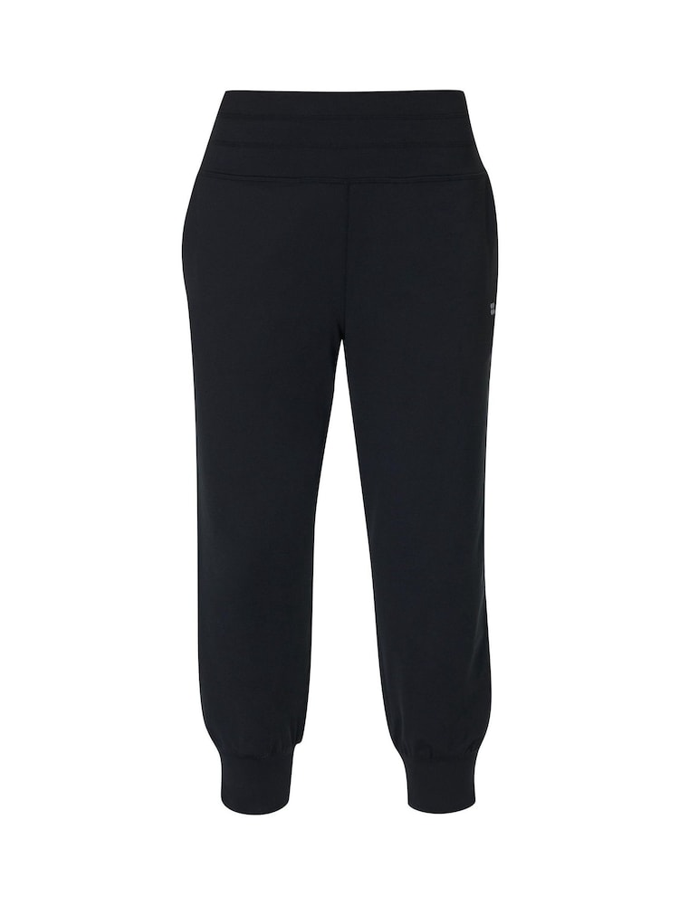 Sweaty Betty Black Gaia Performance Yoga Capri Joggers - Image 6 of 6