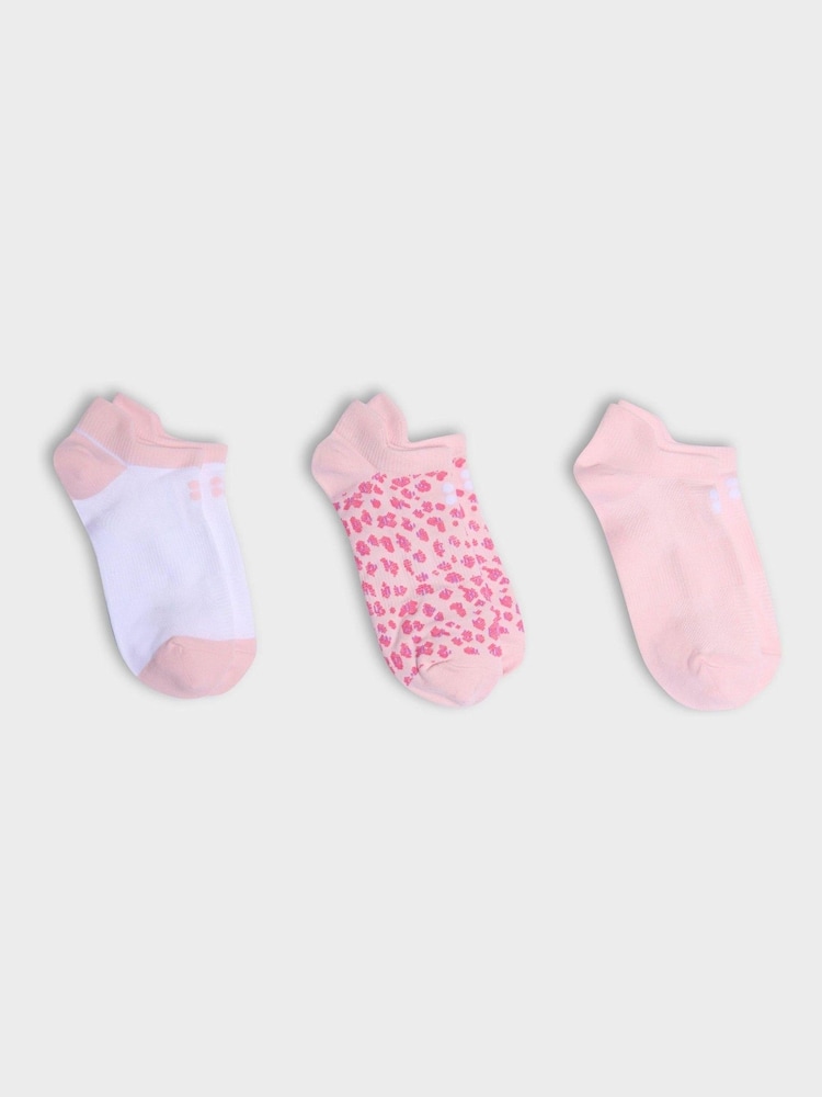 Sweaty Betty Pink Lightweight Trainer Socks 3 Pack - Image 1 of 2