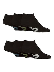Wild Feet Black Bamboo Snake Sole Trainer Socks - Image 1 of 4