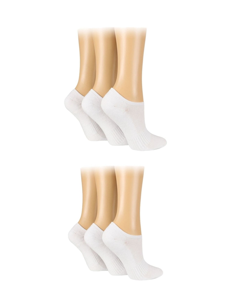 Wild Feet White Sports Cushioned Bamboo Liners socks 2 Pack - Image 1 of 4