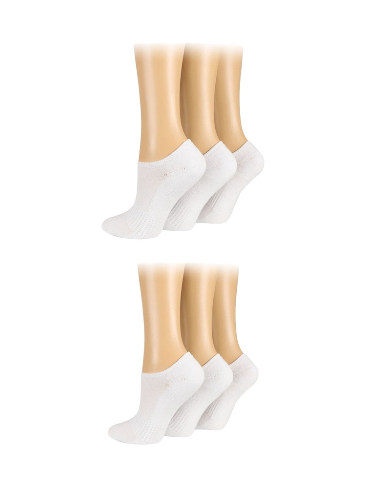Wild Feet White Sports Cushioned Bamboo Liners socks 2 Pack - Image 2 of 4